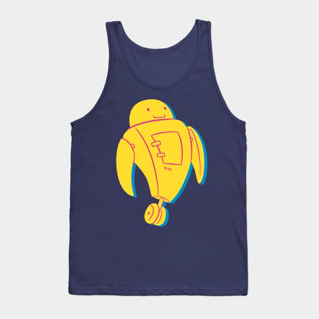 Yellow Robo Tank Top by Abbilaura